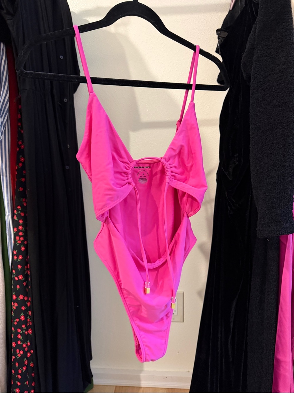 PacSun Hot Pink One-Piece Swimwear Bodysuit